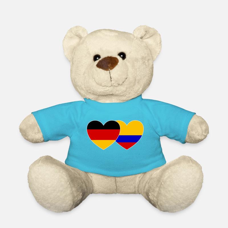 Deutschland Kolumbien Flagge - Teddy - Atollblau