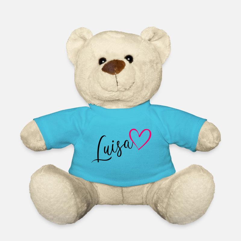 Luisa Name Vorname Herz pink - Teddy - Atollblau