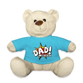Dad saves the day - Teddy Bear - atoll blue - Front