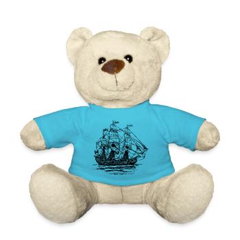 pirate ship boat pirat piratenschiff schiff skull1 - Teddy - Atollblau - Vorne