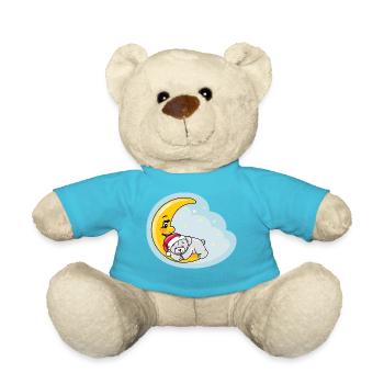 Ours en peluche sur la lune - Nounours - bleu outremer - Devant