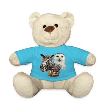 Owls - Teddy Bear - atoll blue - Front