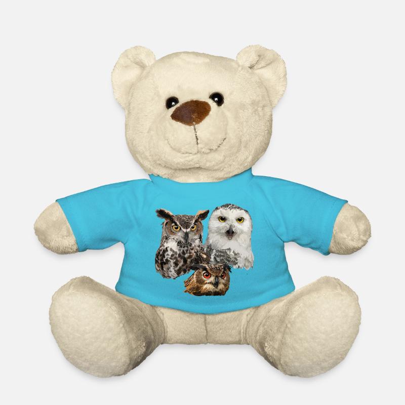 Eulen - Teddy - Atollblau