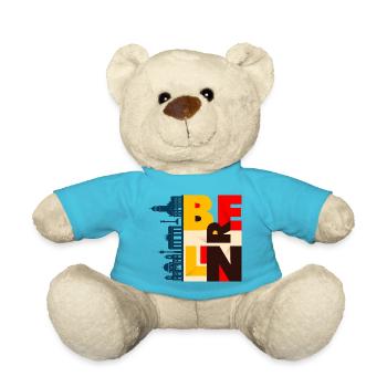 Berlin Skyline Stadt City Deutschland Germany - Teddy Bear - atoll blue - Front