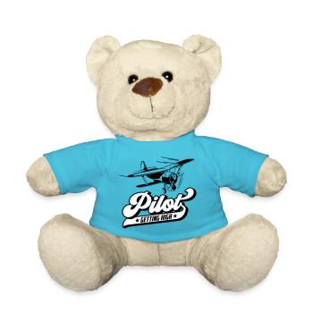 Fliegen Flieger Pilot Pilotin | Farben änderbar - Teddy - Atollblau - Vorne