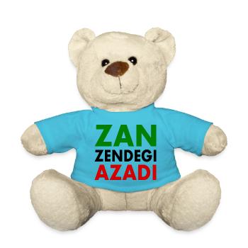 Zan zendegi azadi women life freedom - Teddy Bear - atoll blue - Front