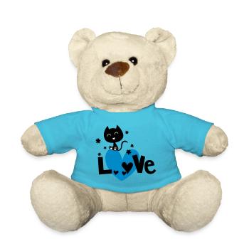 Un amour de chat ! aimer les chats - Nounours - bleu outremer - Devant