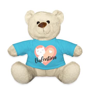 Valentina Nom Prénom Chaton - Nounours - bleu outremer - Devant