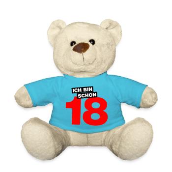 Ich bin schon 18 - Teddy - Atollblau - Vorne