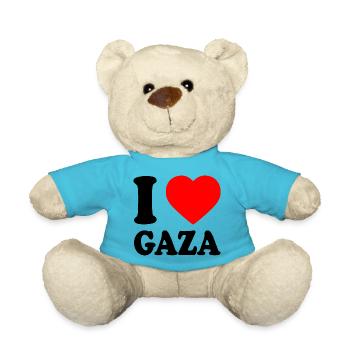 I love gaza - Teddy - Atollblau - Vorne