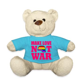Make love not war - Teddy Bear - atoll blue - Front