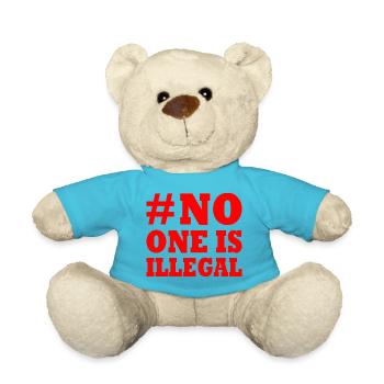 No one is illegal - Nounours - bleu outremer - Devant