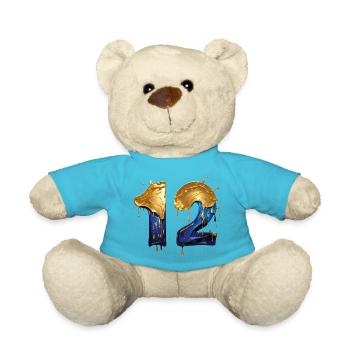 NON. 12 NUMÉRO 12 COOL 12E ANNIVERSAIRE - Nounours - bleu outremer - Devant