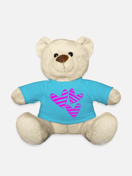 SAINT VALENTIN. EVJF. JE T'AIME. I LOVE YOU. AMOUR - Nounours - bleu outremer