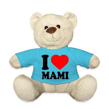 I love mami - Teddy Bear - atoll blue - Front