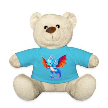 Dragon - Teddy Bear - atoll blue - Front