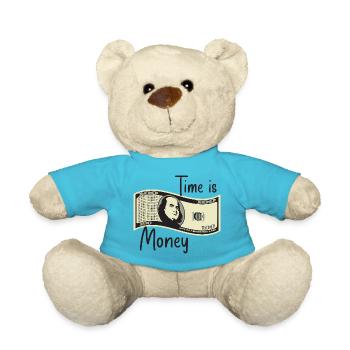 Time is money - Teddy Bear - atoll blue - Front