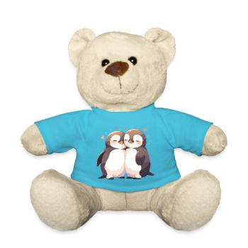 Pingouin Coeur Amour Mignon Câlin Pingouin Amour - Nounours - bleu outremer - Devant