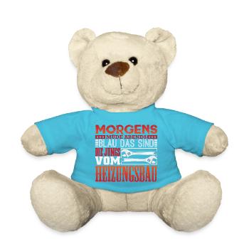 Heating Engineer Heating Construction Plumber Plumber - Teddy Bear - atoll blue - Front