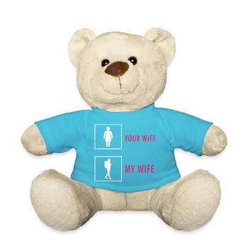 Funny Hiking Wife Outdoor Nature Adventure - Teddy - Atollblau - Vorne