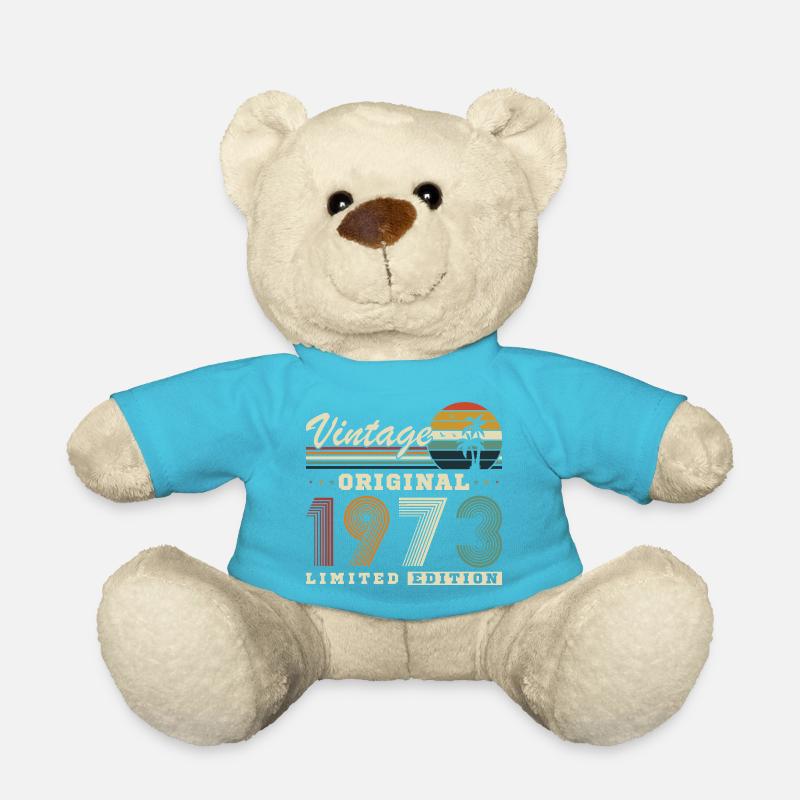 Original 1973 Vintage Retro Geburtstagsgeschenk - Teddy - Atollblau