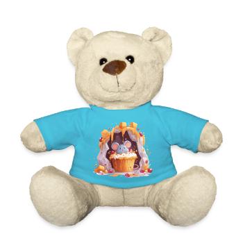 Niedliche Maus in Cupcake Höhle - Teddy - Atollblau - Vorne