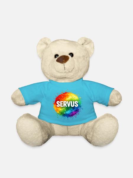 Colourful explosion SERVUS - Teddy Bear - atoll blue