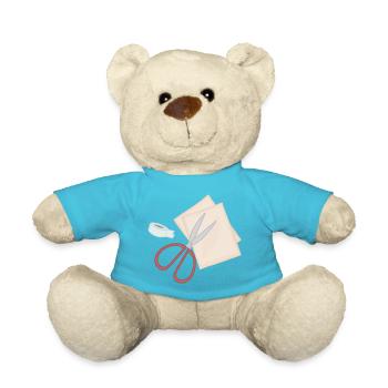 Studio de papier motif de ciseaux créatifs - Nounours - bleu outremer - Devant