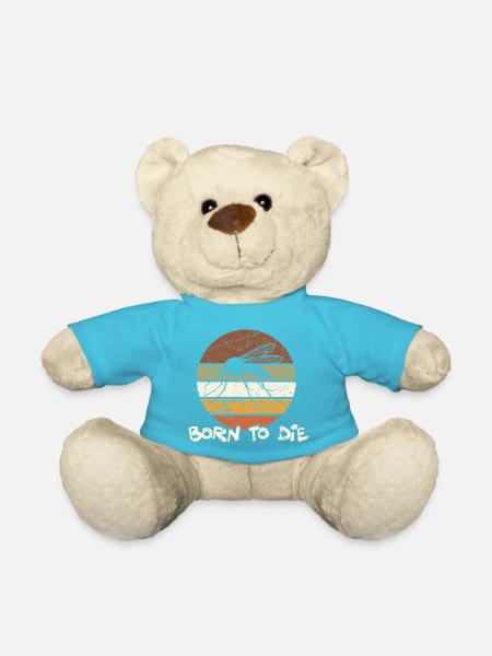 Born to Die – Vintage Retro Mosquito - Teddy Bear - atoll blue