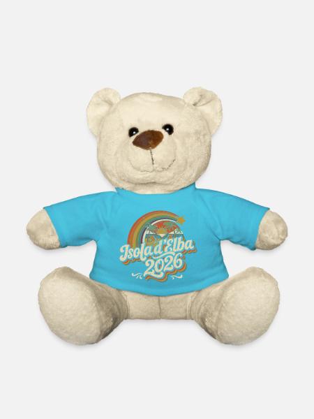 Isola d'Elba 2026 Retro Strand-Logo - Teddy - Atollblau