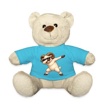 Dabbing Widder - Teddy - Atollblau - Vorne