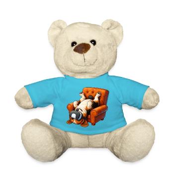 Mops VR Gamer Sessel Cartoon - Teddy - Atollblau - Vorne