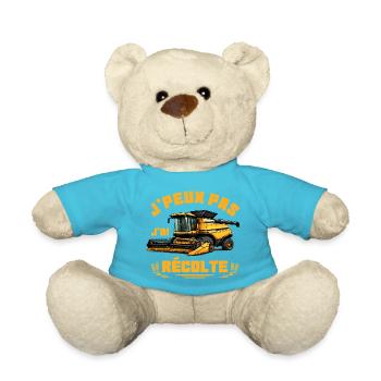 J'peux pas j'ai récolte, humour agriculteur - Nounours - bleu outremer - Devant