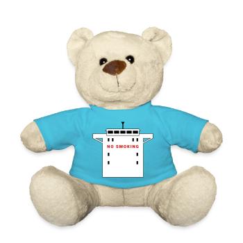 NO SMOKING - No Smoking Explosion Ship Safety - Teddy Bear - atoll blue - Front