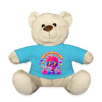 Fête néon Punk Pixel 2001 - Nounours - bleu outremer - Devant