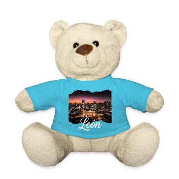 León Stadt bei Nacht - Teddy - Atollblau - Vorne