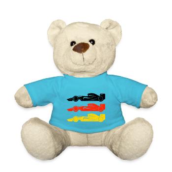 Drapeau de voiture de course de course de formule Allemagne - Nounours - bleu outremer - Devant