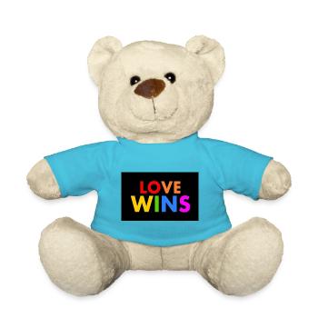 Love wins - Teddy Bear - atoll blue - Front
