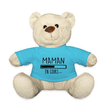 Cadeau Future Maman Chargement En Cours - Nounours - bleu outremer - Devant