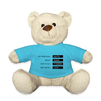 Kein Platz für Rassismus - Teddy - Atollblau - Vorne