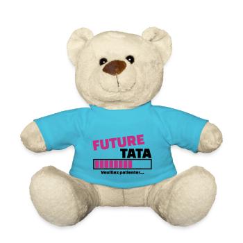 future tata veuillez patienter - Nounours - bleu outremer - Devant