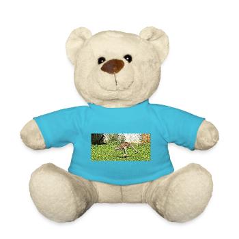 The Great Kangaroo Jump - Teddy Bear - atoll blue - Front