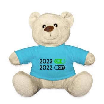 Frohes Neues Jahr 2023 Neues Jahr 2022 Aus 2023 am - Teddy - Atollblau - Vorne