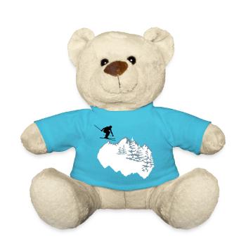 Skifahren, Ski, Berge, Alpen - Teddy - Atollblau - Vorne