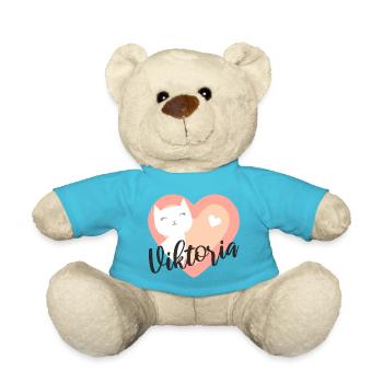 Viktoria Name Vorname Kätzchen - Teddy - Atollblau - Vorne