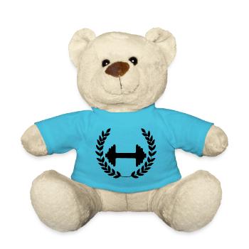 haltère couronne fitness entraînement santé - Nounours - bleu outremer - Devant