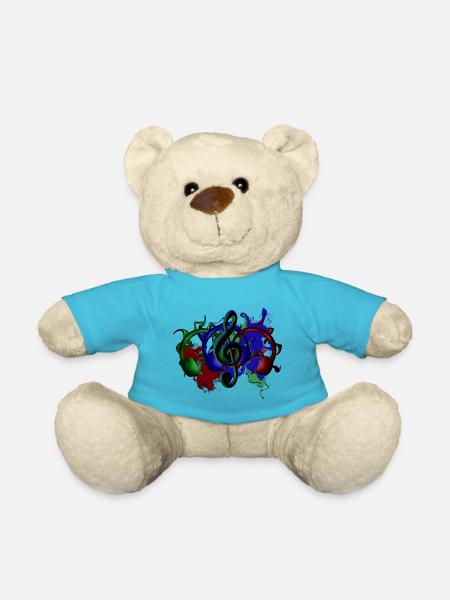 Kopfhörer Notenschlüssel - Teddy - Atollblau