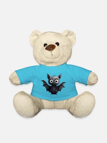Funny bat design - Teddy Bear - atoll blue