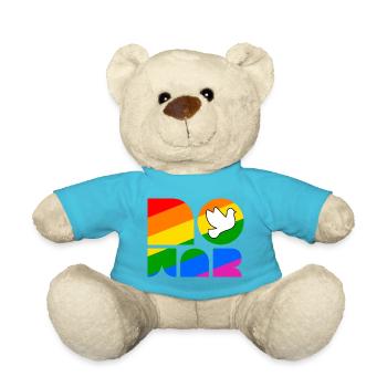 No War LGBTQ Pride Month Shirt - Teddy - Atollblau - Vorne