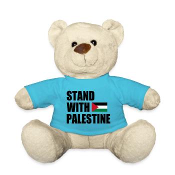 Stand with palestine - Teddy Bear - atoll blue - Front